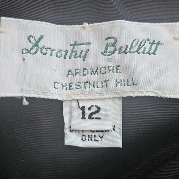 Dorothy Bullit Vtg Black Velvet Dress With Back Bow Sz 12 Whimsygoth Witchy Glam - Picture 12 of 14